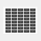 白黒の衣服モダンラベル ラベル (シート)