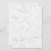 白黒の衣装の大理石シックな甘い16 招待状 (裏面)