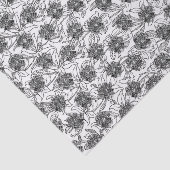 白黒の装飾ビクトリアンデザイン 薄葉紙 (詳細)