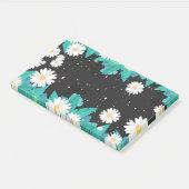 白黒の装飾フローラ縁どテンプレート ポストイット (アングル)