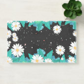 白黒の装飾フローラ縁どテンプレート ポストイット (オフィス)