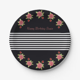 白黒の装飾品 ペーパープレート