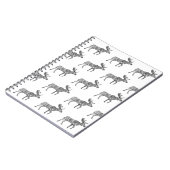 白黒の装飾歩くムースシルエット ノートブック (左側)