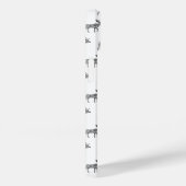 白黒の装飾歩くムースシルエット Case-Mate iPhoneケース (裏面 / 右)