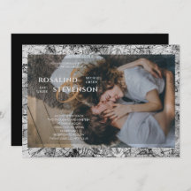 白黒の装飾用テクスチャフォト結婚ズ