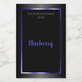 白黒の製品ラベルの青い枠 フードラベル