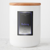 白黒の製品ラベルの青い枠 フードラベル (正面)