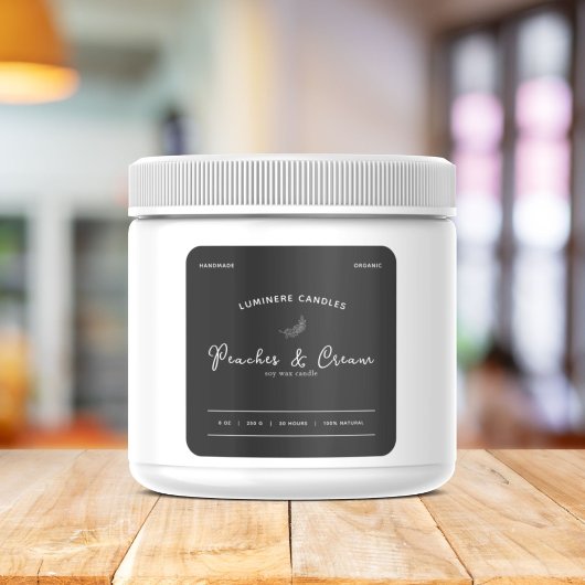 白黒の製品ラベルシール スクエアシール