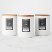 白黒の製品ラベル明るいフレームロゴ フードラベル (ボトル)