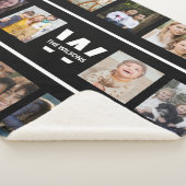 白黒の複数の写真のモノグラカスタムム シェルパブランケット (3/4)