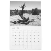 白黒の西部のコロラド州 カレンダー (3月 2026)