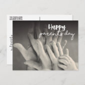 白黒の親の日はがき ポストカード (正面/裏面)
