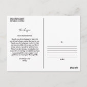 白黒の親の日はがき ポストカード (裏面)