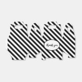 白黒の角度付きストライプ フェイバーボックス (折り畳みなし)