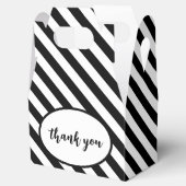 白黒の角度付きストライプ フェイバーボックス (オープン)