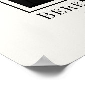 白黒の記念お祝い ポスター (角)