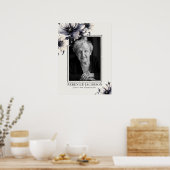 白黒の記念お祝い ポスター (キッチン)