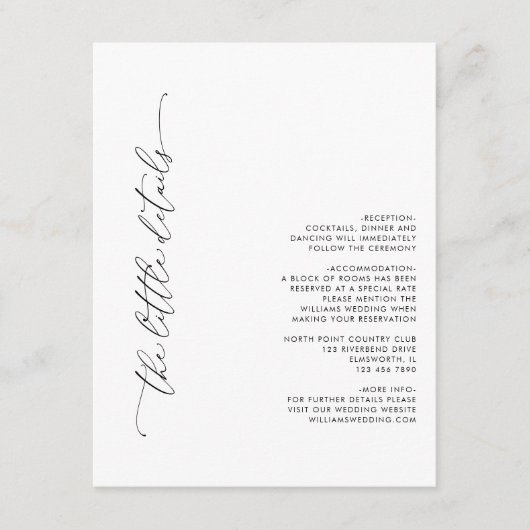 白黒の詳細結婚エンクロージャカード エンクロージャーカード (正面)