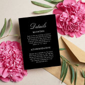 白黒の詳細結婚エンクロージャカード 招待状