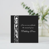 白黒の誓いの結婚更新招待状 招待状 (スタンド正面)