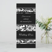 白黒の誓いの結婚更新招待状 招待状 (スタンド正面)