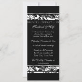 白黒の誓いの結婚更新招待状 招待状 (裏面)