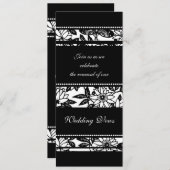 白黒の誓いの結婚更新招待状 招待状 (正面/裏面)