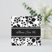 白黒の誓いの結婚更新招待状 招待状 (スタンド正面)