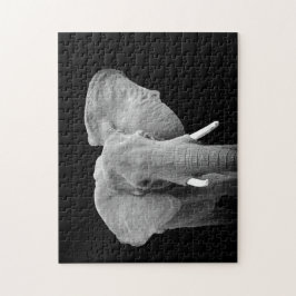 白黒の象 ジグソーパズル