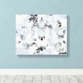 白黒の豪華な抽象芸術アーモダント キャンバスプリント (インサイチュ (ウッドフロア))