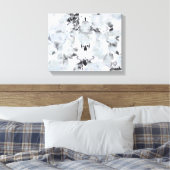 白黒の豪華な抽象芸術アーモダント キャンバスプリント (インサイチュ (寝室))