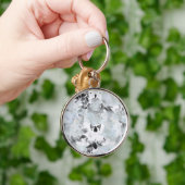 白黒の豪華な抽象芸術アーモダント キーホルダー (手)