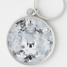 白黒の豪華な抽象芸術アーモダント キーホルダー