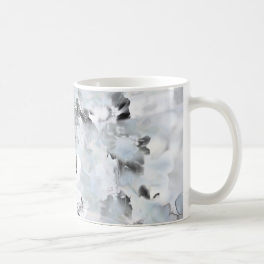 白黒の豪華な抽象芸術アーモダント コーヒーマグカップ (右)