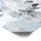 白黒の豪華な抽象芸術アーモダント ポスター (角)