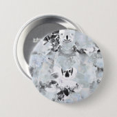 白黒の豪華な抽象芸術アーモダント 缶バッジ (正面&裏面)