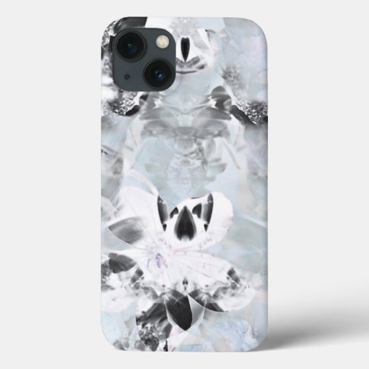 白黒の豪華な抽象芸術アーモダント Case-Mate iPhoneケース (裏面)