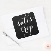 白黒の販売旅行かわいい書モダン跡 スクエアシール (封筒)
