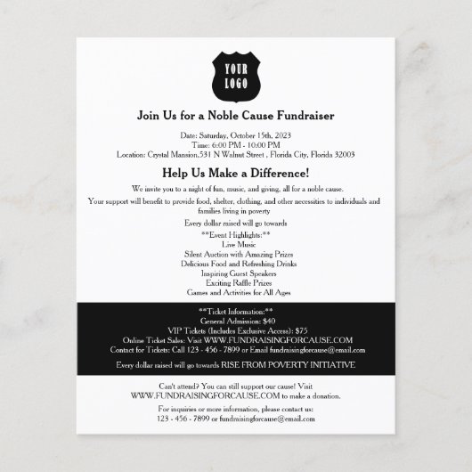 白黒の資金調達 チラシ (正面)