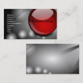 白黒の赤いモダンのカッコいいの名刺 名刺 (正面/裏面)