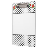 白黒の赤い花の花 クリップボード (左)