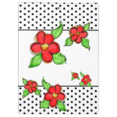 白黒の赤い花の花 クリップボード (裏面)