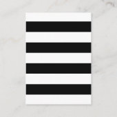 白黒の赤ちゃんストライプのシャワーブックリクエスト エンクロージャーカード (裏面)