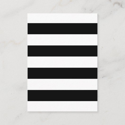 白黒の赤ちゃんストライプのシャワーブックリクエスト エンクロージャーカード (裏面)