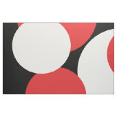 白黒の赤の水玉模様 ファブリック (ファットクウォーター)