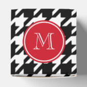 白黒の赤千鳥格子のモノグラム フェイバーボックス (上部)