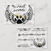 白黒の足によってはペットの世話の名刺が飛びます 名刺 (正面/裏面)