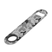 白黒の迷彩柄カスタムと名前の署名 スピード栓抜き (裏面アングル)