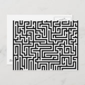 白黒の迷路の迷路 ポストカード (正面/裏面)