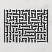 白黒の迷路の迷路 ポストカード (正面)